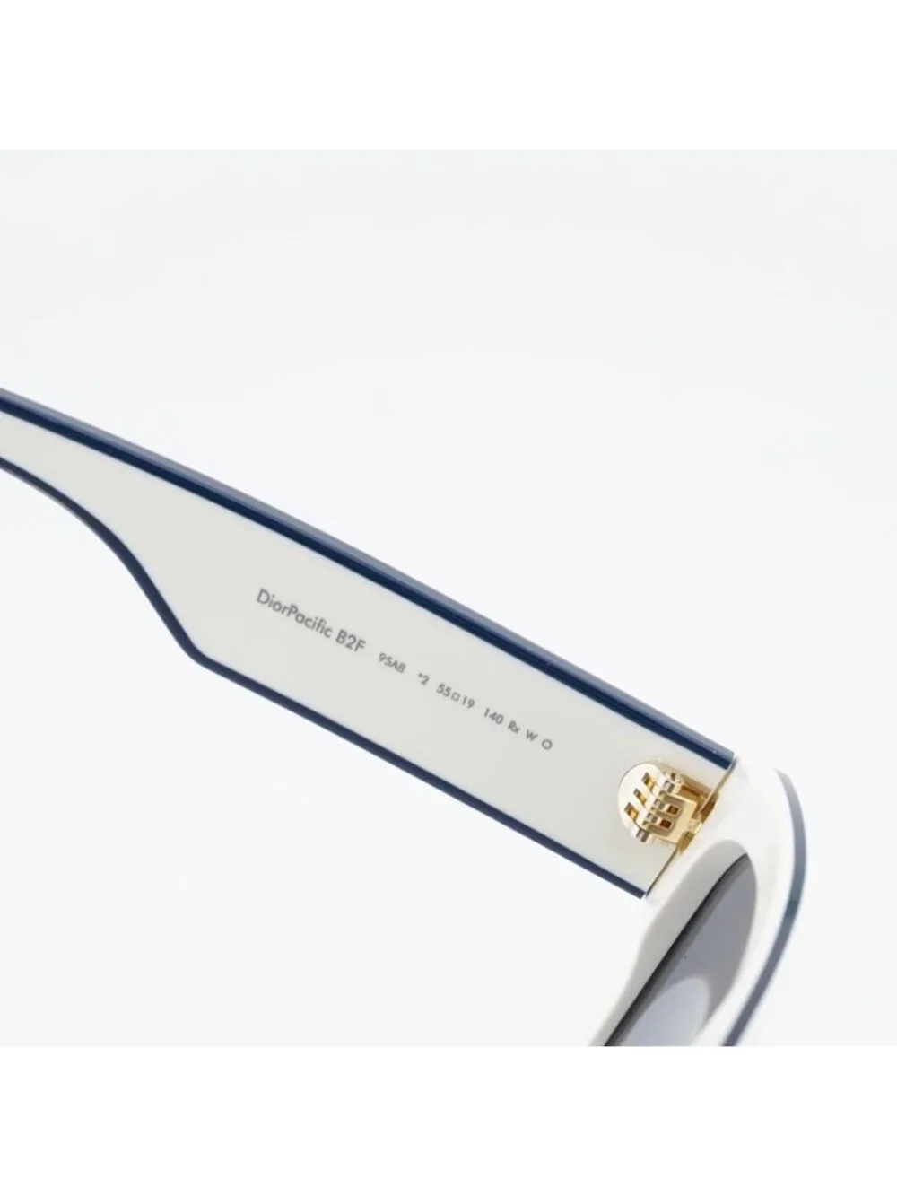 Dior DIORPACIFIC B2F 95A8 Sunglasses White/Blue Square Frame, Silver Lenses